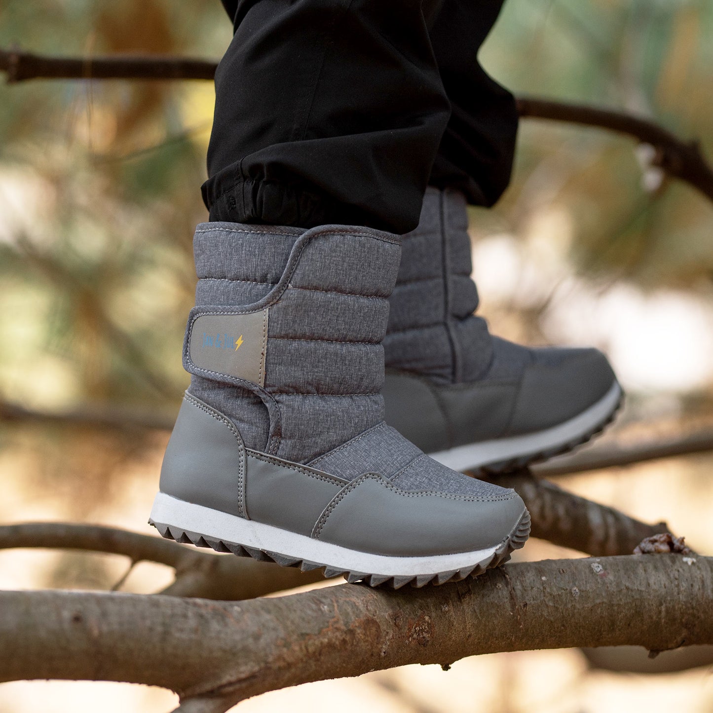 Jan + Jul Toasty-Dry Tall Puffy Winter Boots - Heather Grey