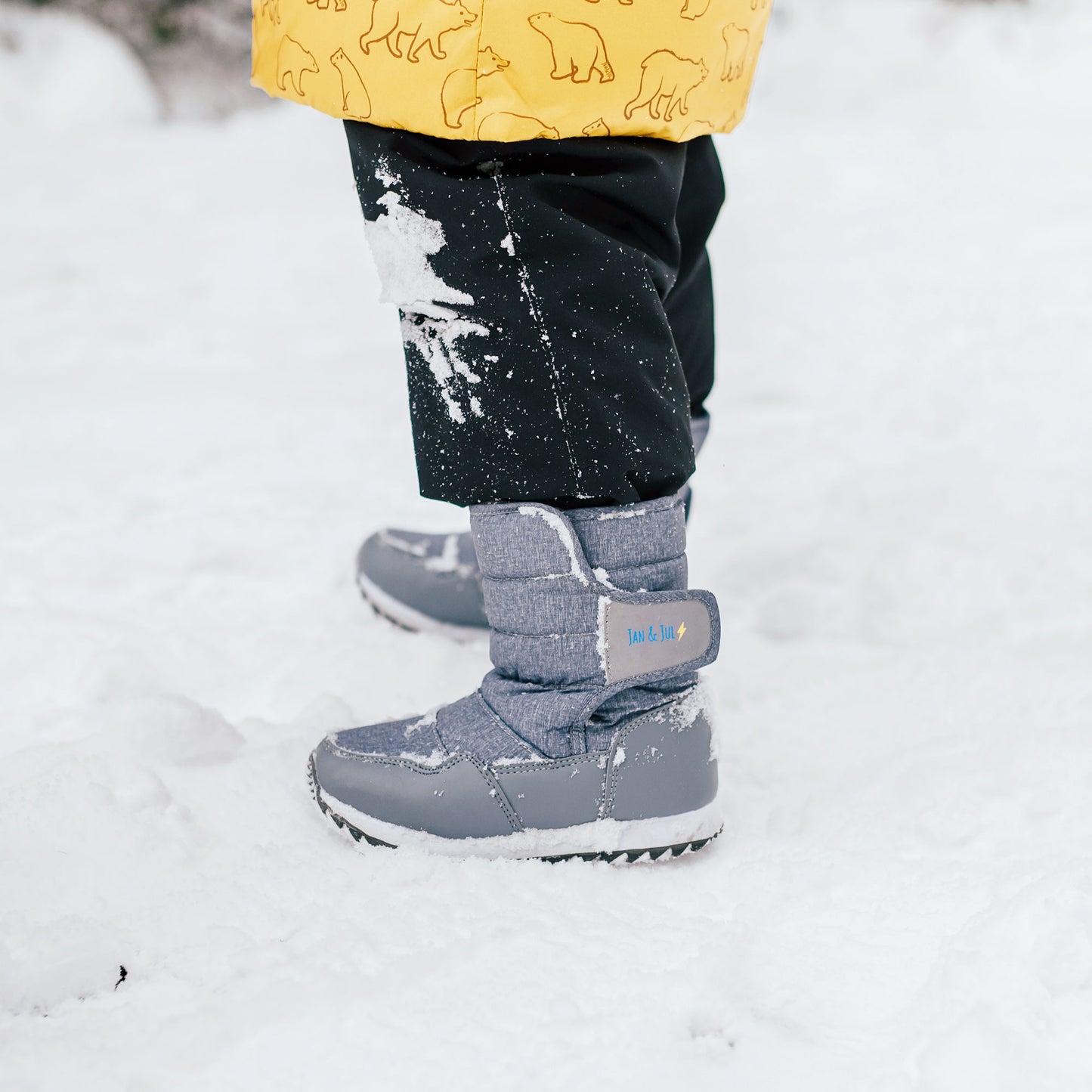 Jan + Jul Toasty-Dry Tall Puffy Winter Boots - Heather Grey