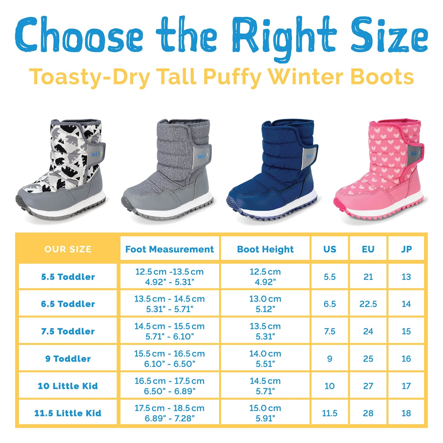 Jan + Jul Toasty-Dry Tall Puffy Winter Boots - Heather Grey