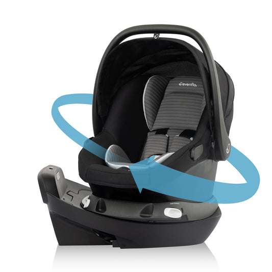 Evenflo - Revolve180 LiteMax NXT Rotational Infant Car Seat (Cinder Gray)