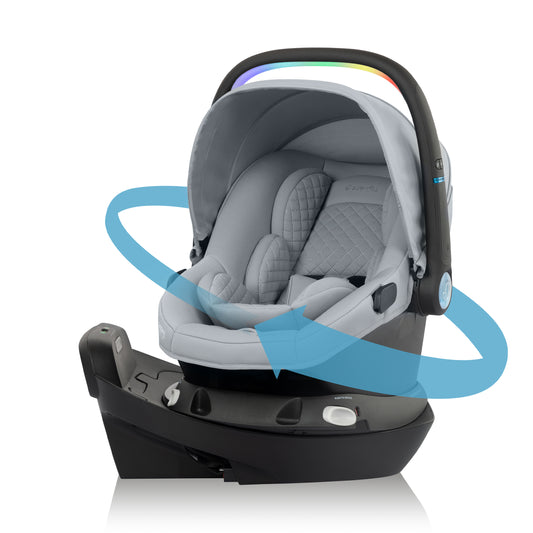 Evenflo - Evenflo Revolve180 LiteMax NXT Rotational Infant Car Seat with SensorySoothe (Quartz)