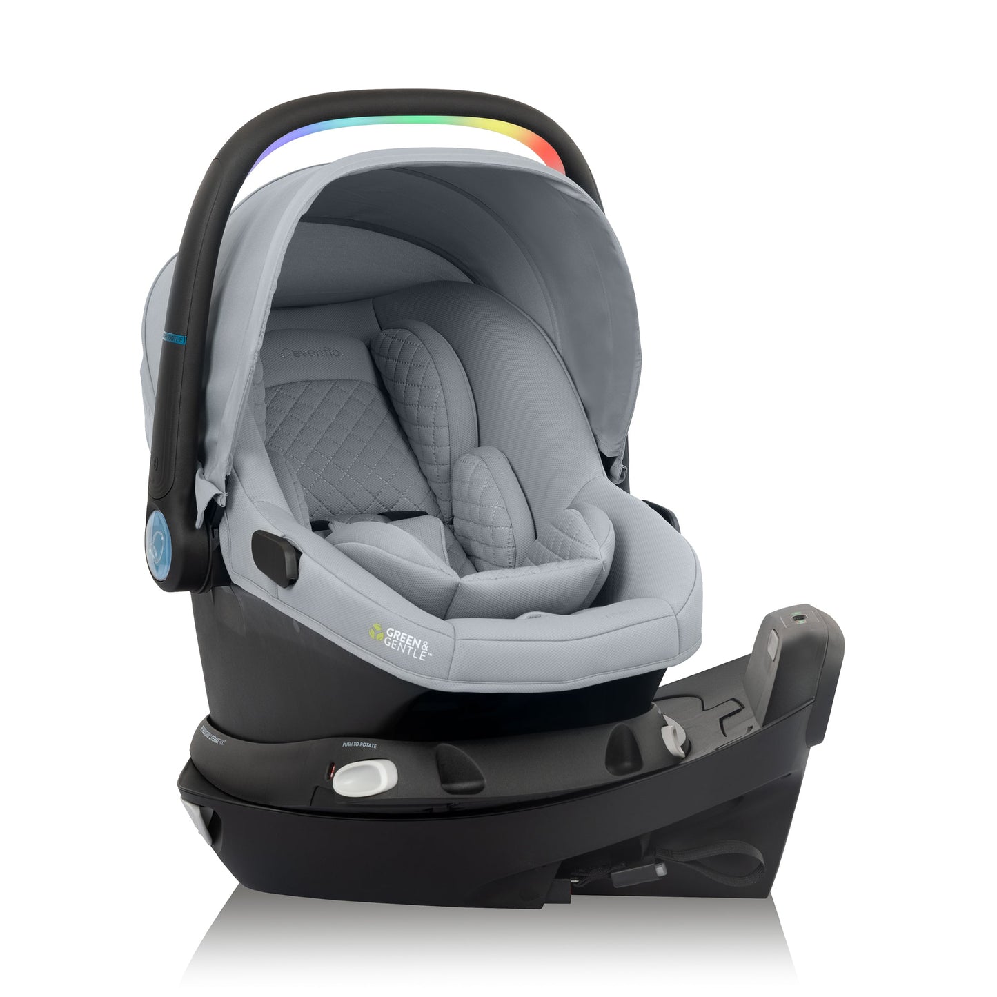 Evenflo - Evenflo Revolve180 LiteMax NXT Rotational Infant Car Seat with SensorySoothe (Quartz)