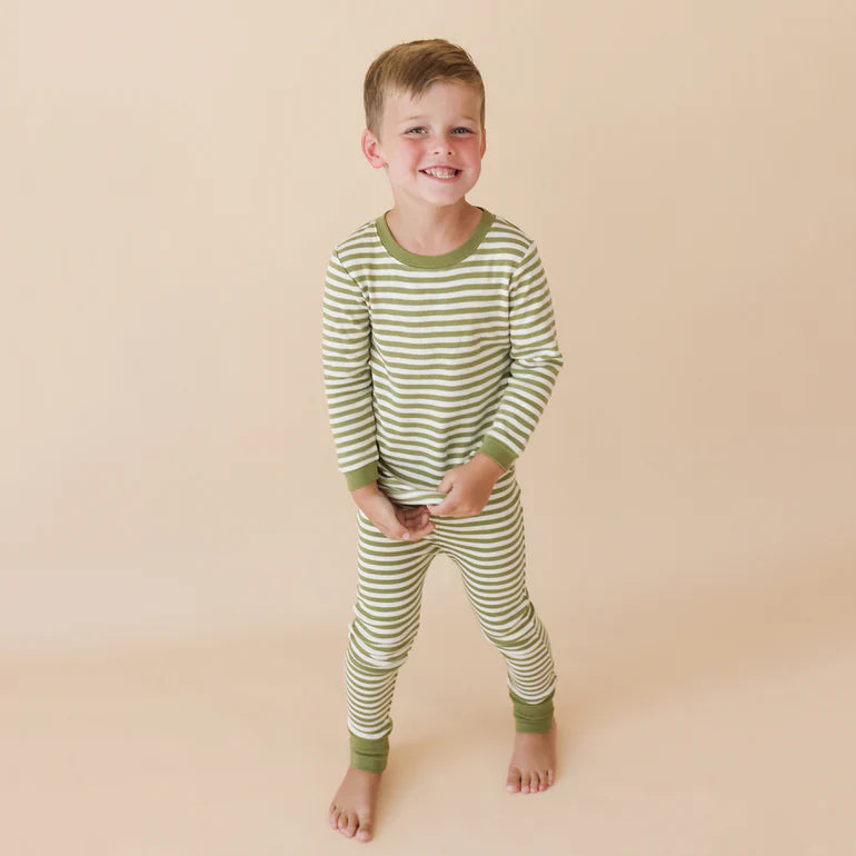 Parade 2pc Stripe Pajamas - Olive