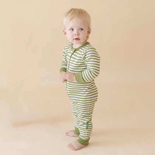 Parade Stripe Sleeper - Olive Green