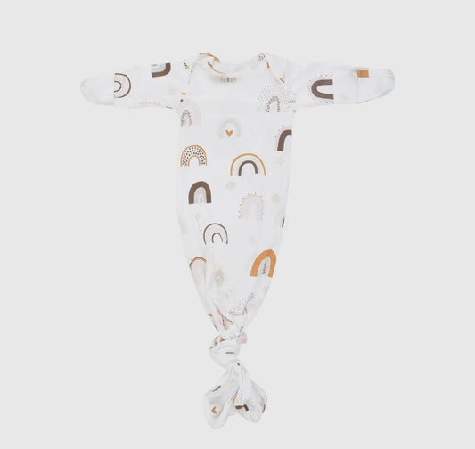 Three Little Tots - Knotted Newborn Gown - Rainbow