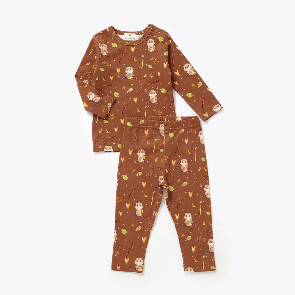 Owl Be Cozy 2 Piece Set- 100% Organic Cotton Baby Outfit