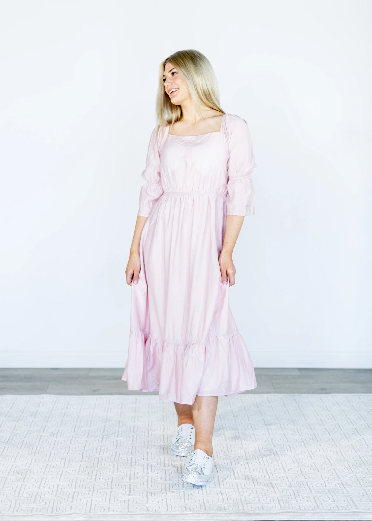 Louise Dress - Sunday Sparks - Petal Pink