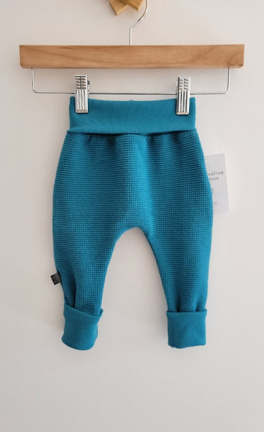 0-6 Months - gabe+olive - Peacock Waffle Joggers