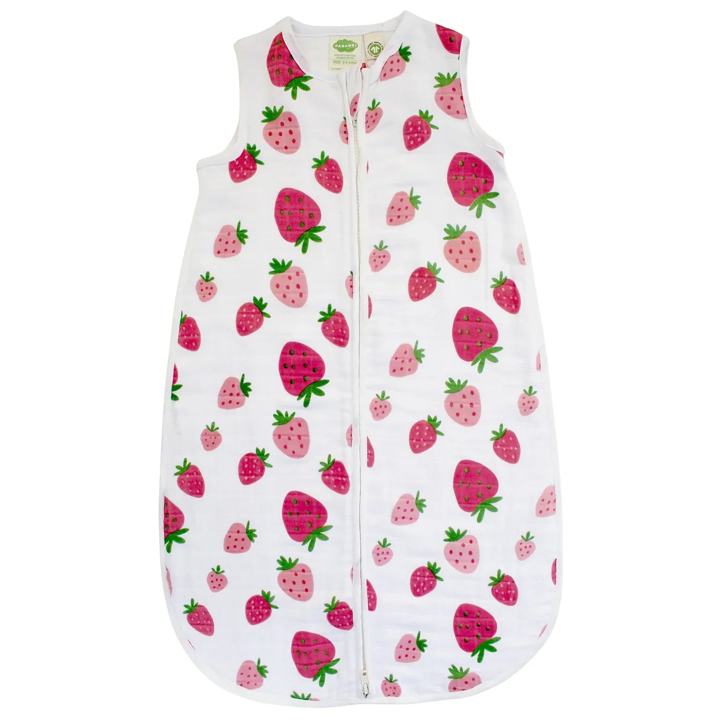 Parade Organics Muslin Sleep Sac 0.5 TOG - Strawberry