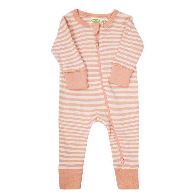 Parade Stripe Sleeper - Dusty Pink