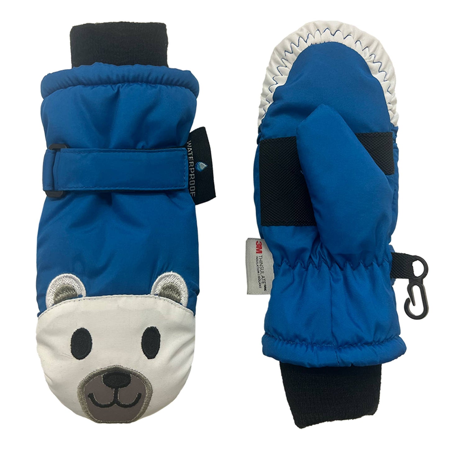 Critter Faces Ski Mitten w. Thinsulate Size 2-4
