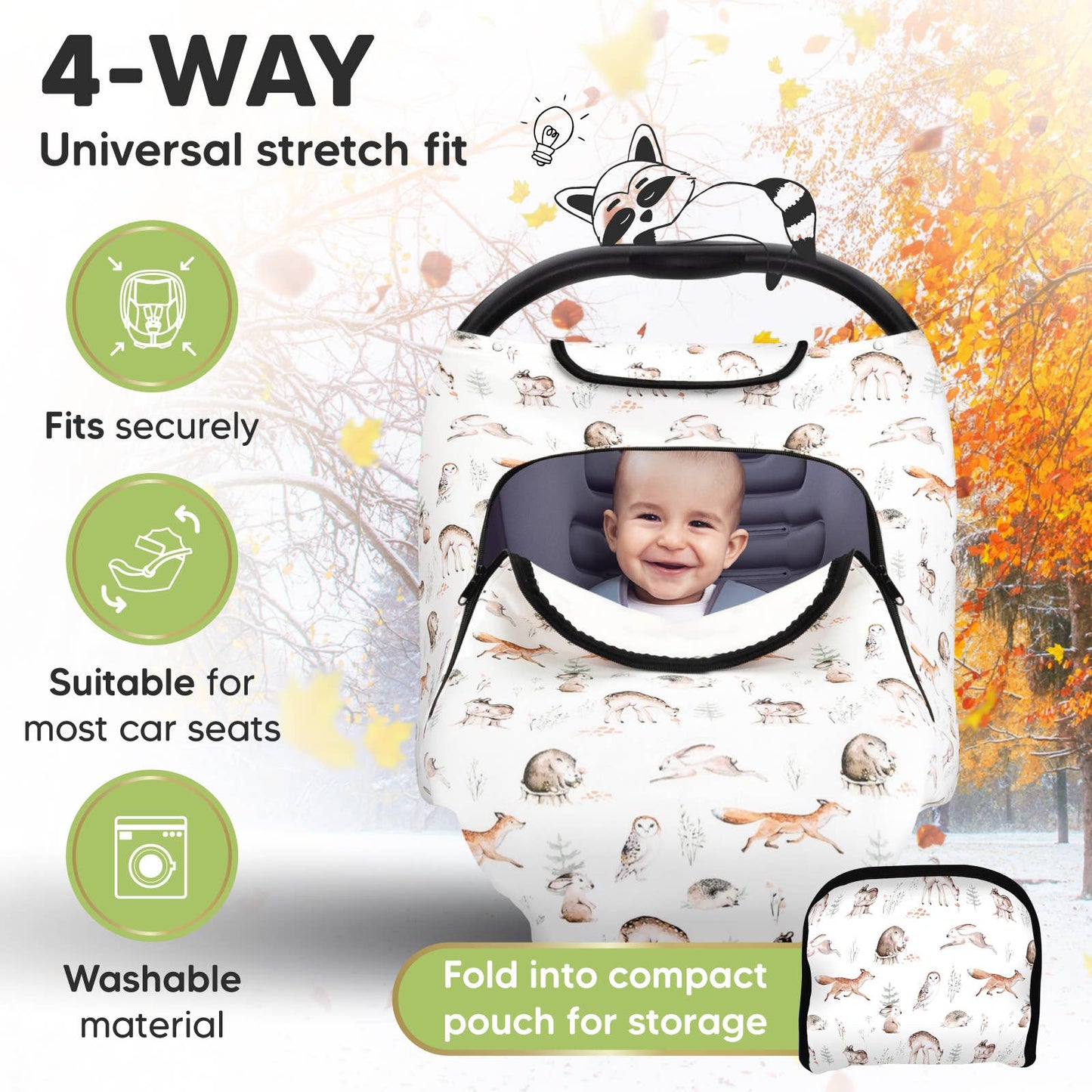 KeaBabies Warmzy Baby Carseat Cover (Arcadia) - ARRIVING FIRST WEEK OF DECEMBER
