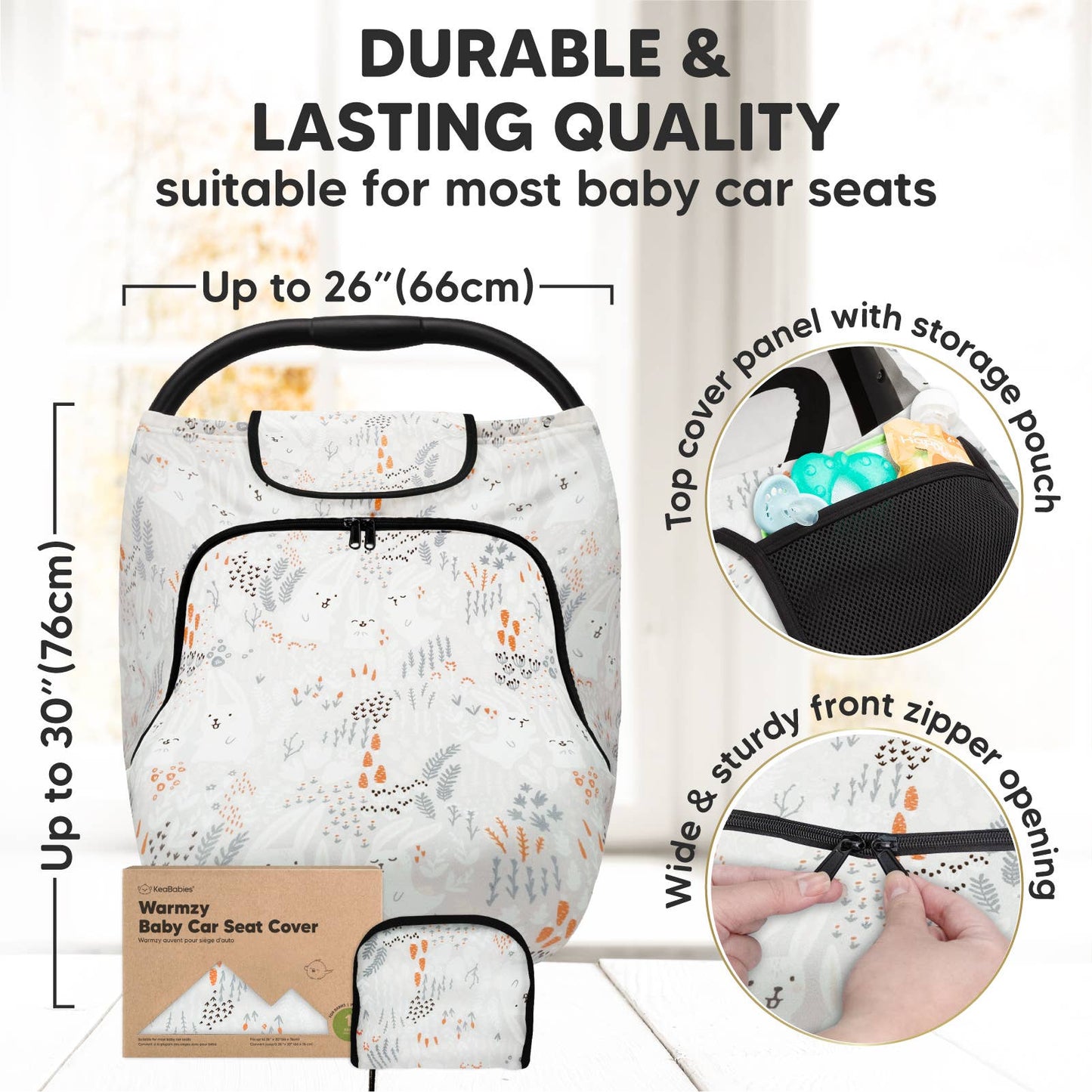 KeaBabies Warmzy Baby Carseat Cover (Fable) ARRIVING FIRST WEEK OF DECEMBER
