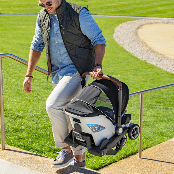 *NEW* Evenflo - Gold Shyft DualRide with Carryall Storage Infant Car Seat and Stroller Combo (Onyx Black)