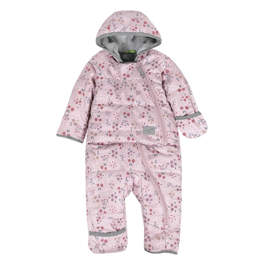 Perlimpinpin - CAR SEAT SAFE - One Piece Baby Snowsuit - Floral