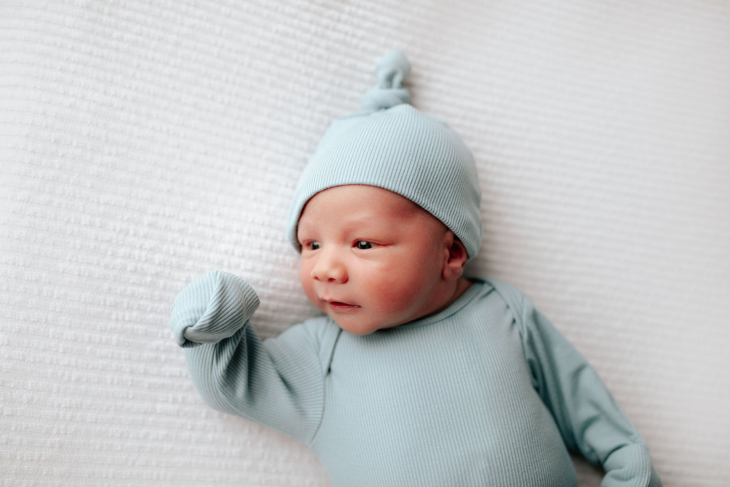 Three Little Tots - Knotted Newborn Gown - Blue Bird