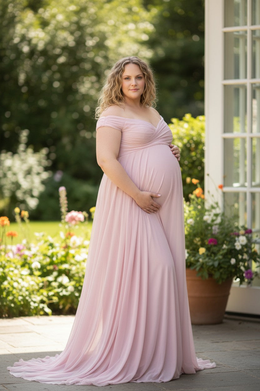 Bumpshoot Rental Dress: The Lily LIGHT PINK