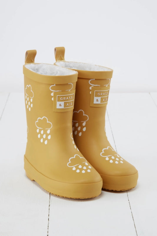 Grass & Air - Colour Changing Rain Boots (Wellies) - Ochre