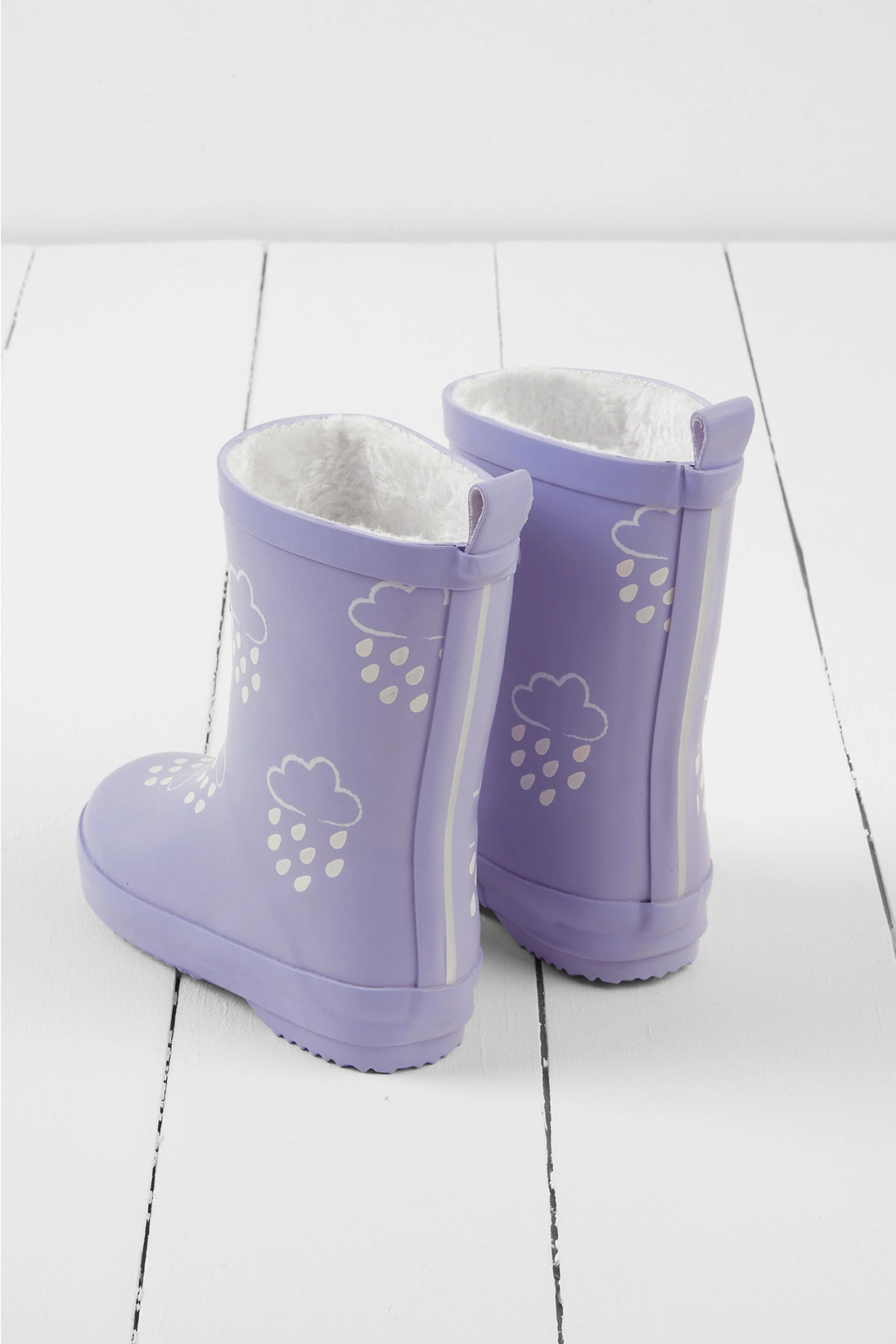Grass & Air - Colour Changing Rain Boots (Wellies) - Purple Thistles