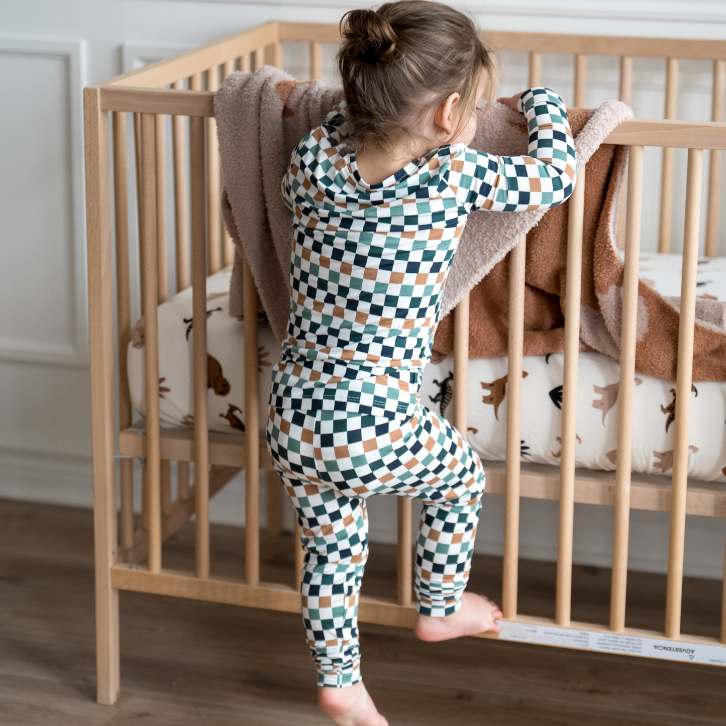 Pip + Phee - 2 Piece Bamboo Sets | LE Prints #4: Teal-smiley / 5T / Long Sleeves/Long Pants