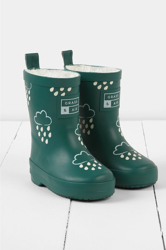Grass & Air - Colour Changing Rain Boots (Wellies) - Spruce