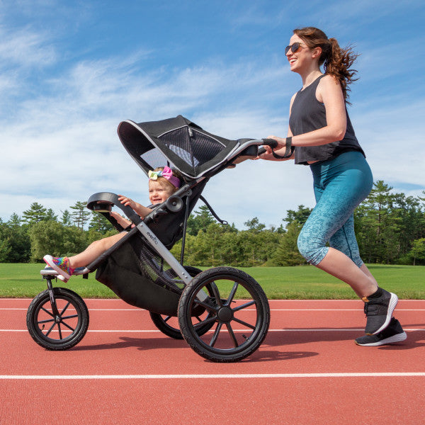 🔥 HOT DEAL 🔥 Evenflo - Victory Plus Jogging Stroller Travel System with LiteMax Infant Car Seat (Gray Scale)
