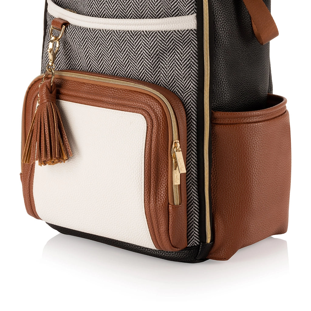 Itzy Ritzy - Coffee + Cream Boss Plus Backpack Diaper Bag