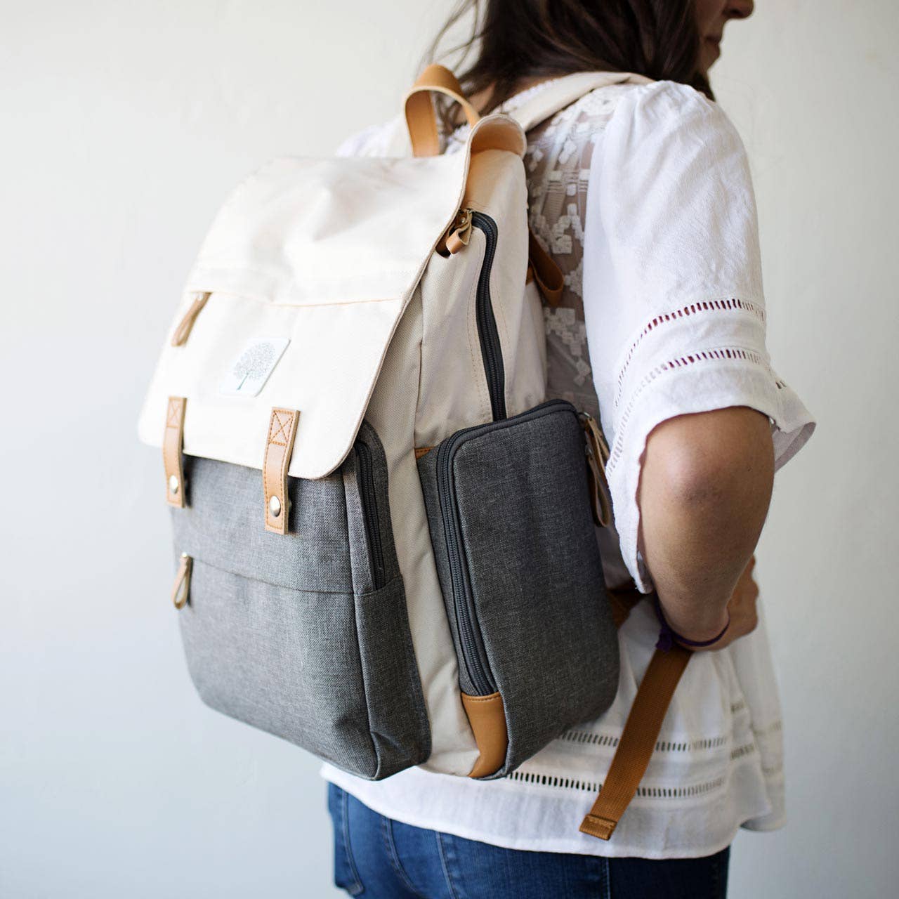 Birch Bag - Diaper Backpack in Cream
