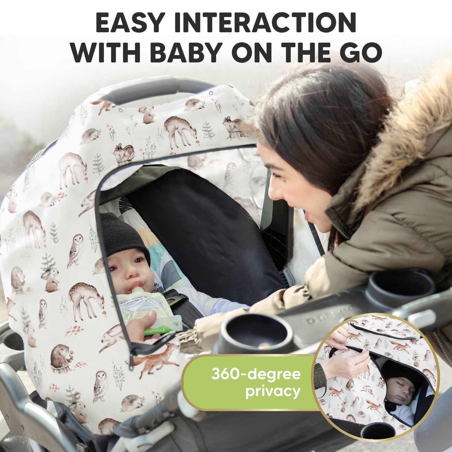 KeaBabies Warmzy Baby Carseat Cover (Arcadia) - ARRIVING FIRST WEEK OF DECEMBER