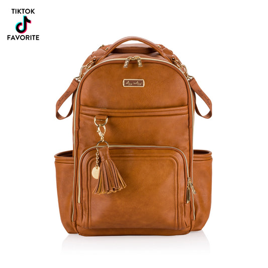Itzy Ritzy - Cognac Boss Plus Backpack Diaper Bag