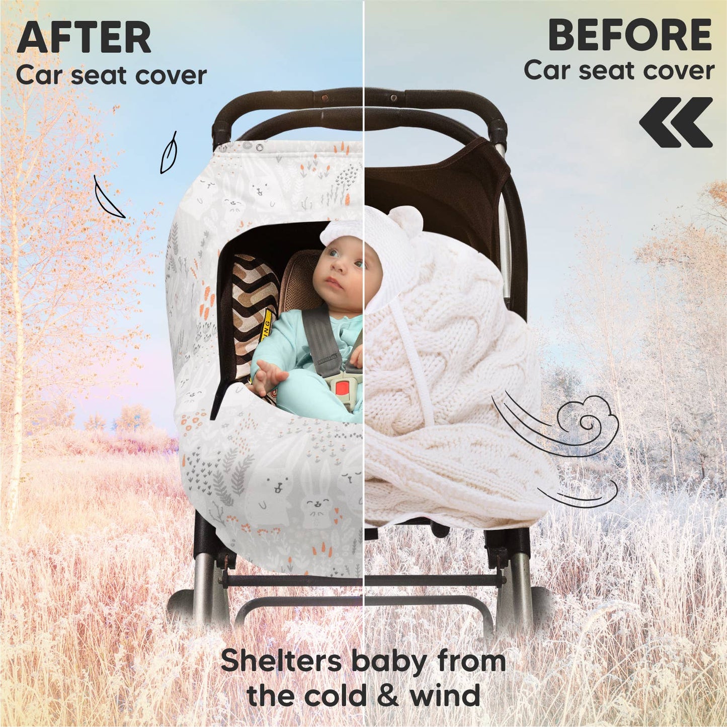 KeaBabies Warmzy Baby Carseat Cover (Fable) ARRIVING FIRST WEEK OF DECEMBER