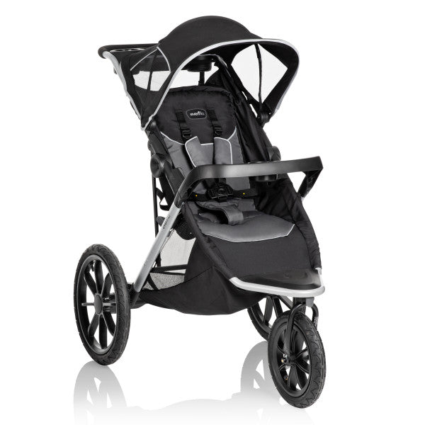 🔥 HOT DEAL 🔥 Evenflo - Victory Plus Jogging Stroller Travel System with LiteMax Infant Car Seat (Gray Scale)