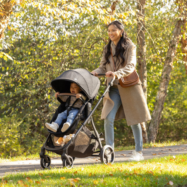 Evenflo Shyft Intuiti Travel System with Revolve180 LiteMax NXT Rotational Infant Car Seat (Black Shale)