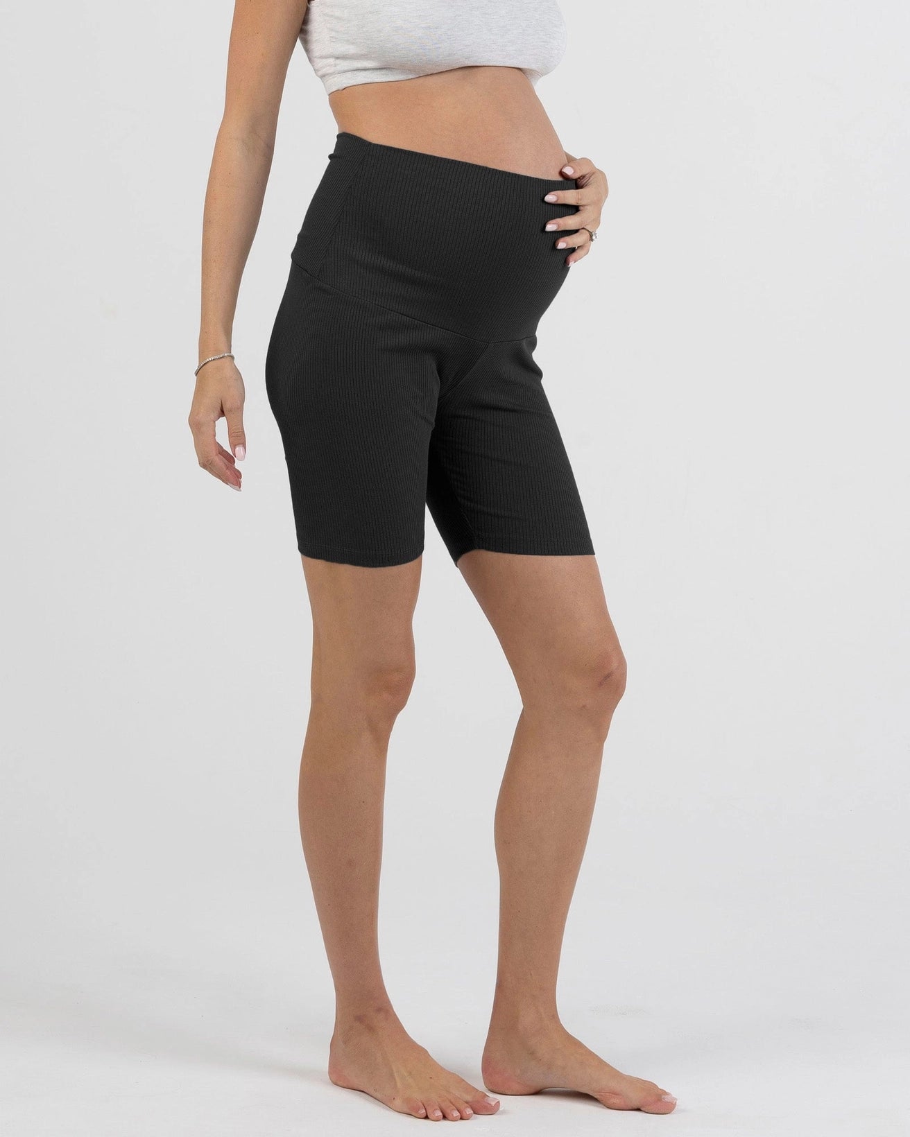 Angel Maternity - Maternity Bamboo Bike Shorts - Black