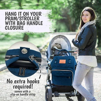 KeaBabies - KeaBabies Original Diaper Bag Backpack (Navy Blue) (7378801098930)