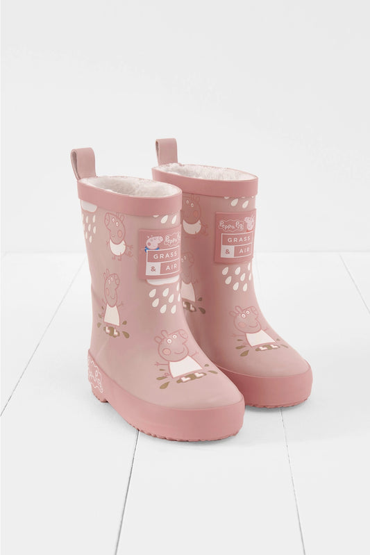 Grass & Air - Colour Changing Rain Boots (Wellies) - Peppa Pig Pink