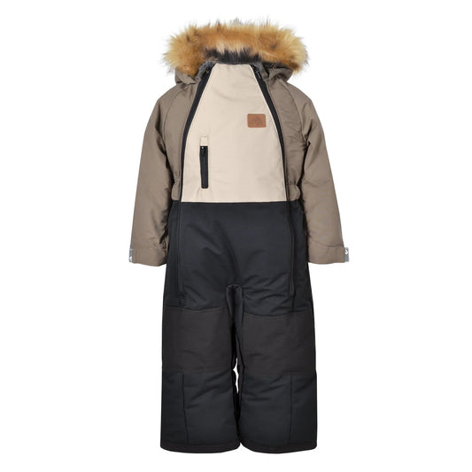 Perlimpinpin - One Piece Toddler Snowsuit - Taupe