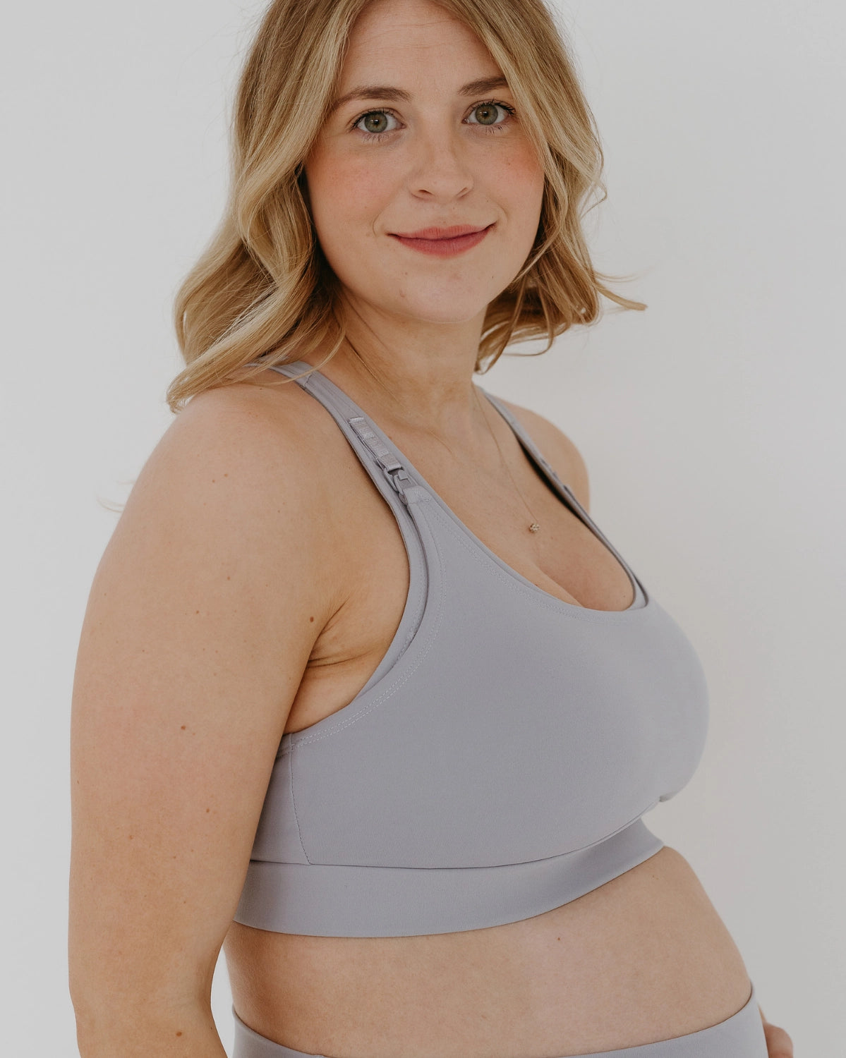 AXK Maternity - Full Support Nursing Bra - Light Grey