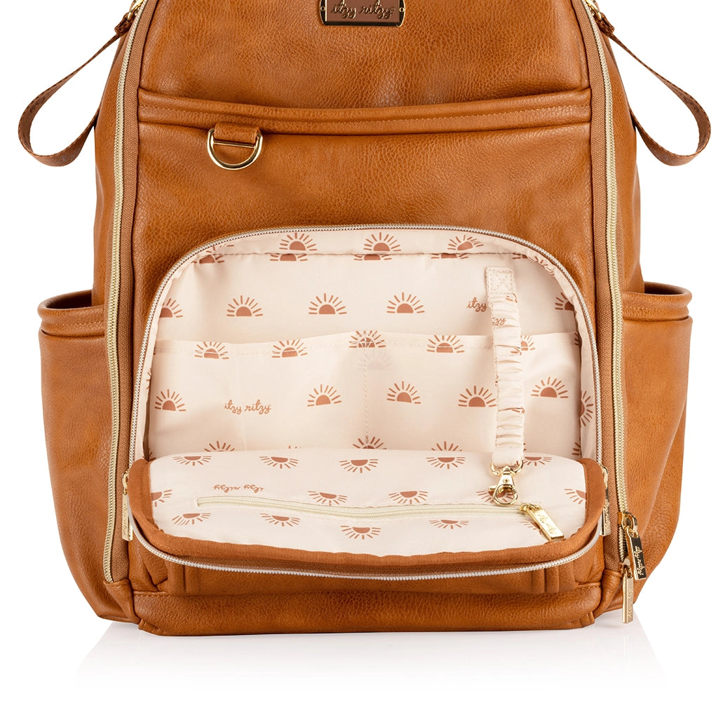 Itzy Ritzy - Cognac Boss Plus Backpack Diaper Bag