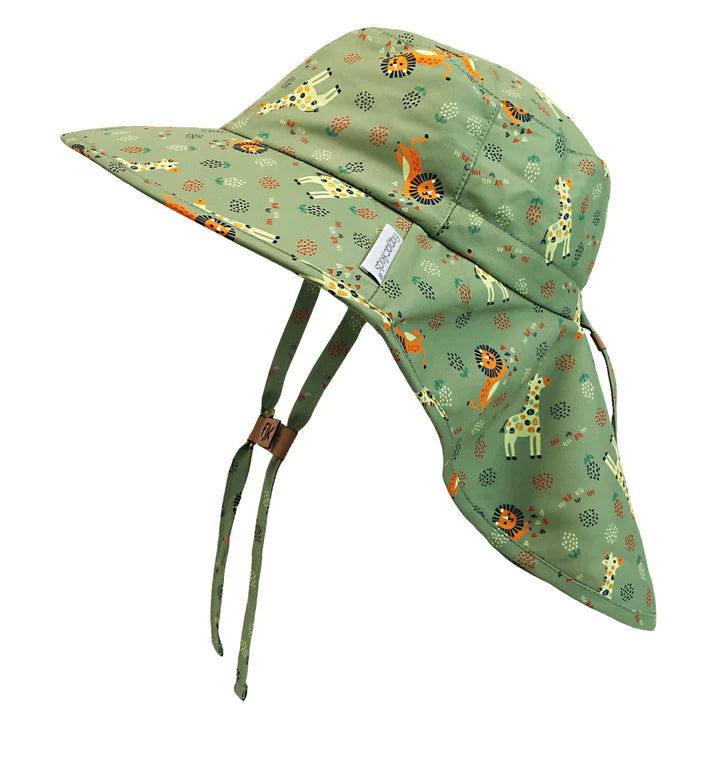 Flap Jack Kids - Sun Hat with Neck Cape - Safari