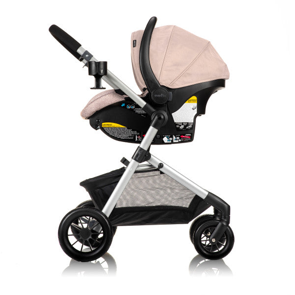 Evenflo Pivot Modular Travel System With SafeMax Car Seat - Sandstone Beige