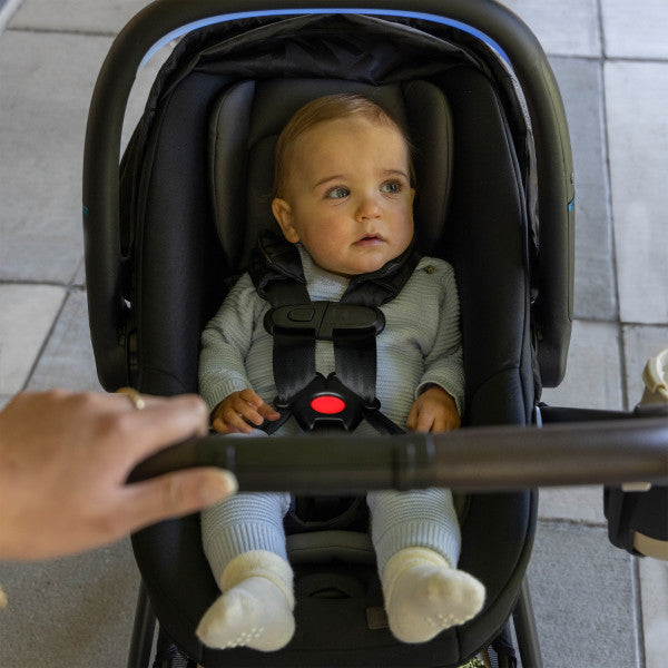 Evenflo Shyft Intuiti+ Travel System featuring Revolve180 LiteMax NXT with SensorySoothe (Dubhan Black)