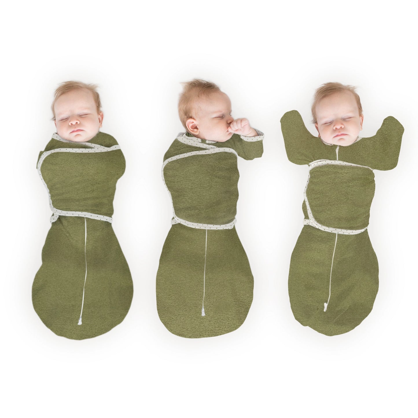 Heathered Green - SwaddleDesigns - Omni Swaddle Sack Newborn 0-3 Mo: Small 0-3 Mo