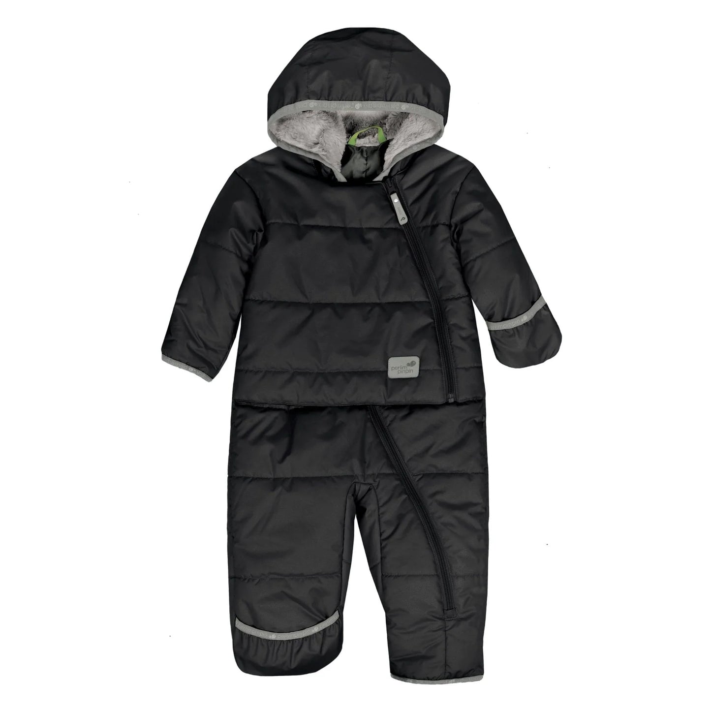 Perlimpinpin - CAR SEAT SAFE - One Piece Baby Snowsuit - Black