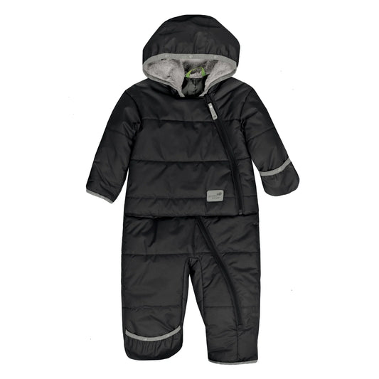 Perlimpinpin - CAR SEAT SAFE - One Piece Baby Snowsuit - Black