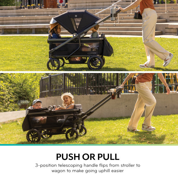 Evenflo - Shyft Rideshare All-Terrain Performance Stroller Wagon (Sterling Black)