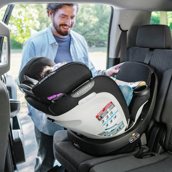 Evenflo - Gold Revolve360 Extend All-in-One Rotational Car Seat with SensorSafe (Onyx Black)