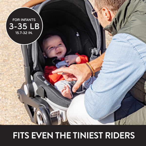 *NEW* Evenflo - Gold Shyft DualRide with Carryall Storage Infant Car Seat and Stroller Combo (Onyx Black)