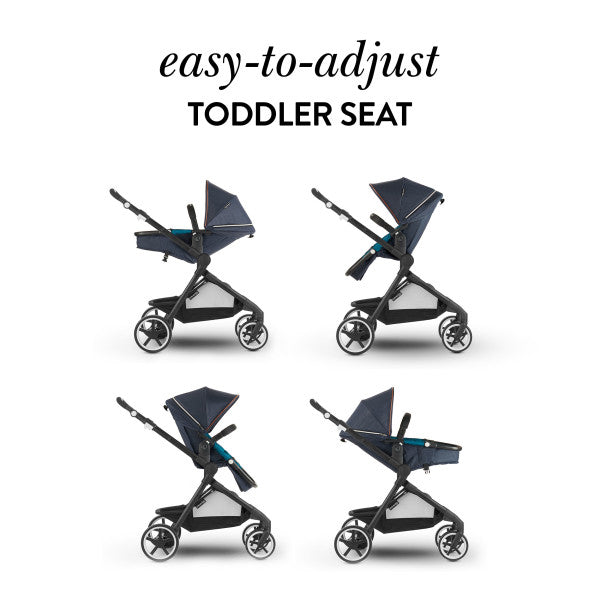 Evenflo - GOLD SensorSafe Pivot Xpand Smart Modular Travel System - Single to Double - Moonstone