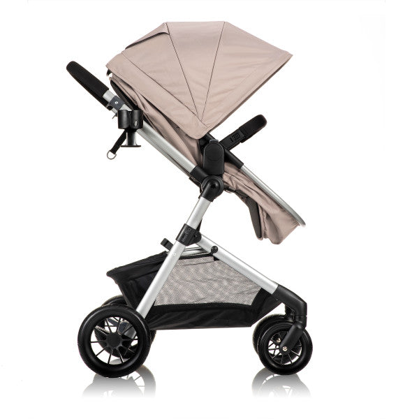 Evenflo Pivot Modular Travel System With SafeMax Car Seat - Sandstone Beige